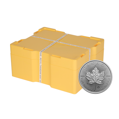 A picture of a 1 oz 2024 Silver Maple Leaf Monster Box (500 Coins)